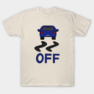 Pixelated Blue Car T-Shirt